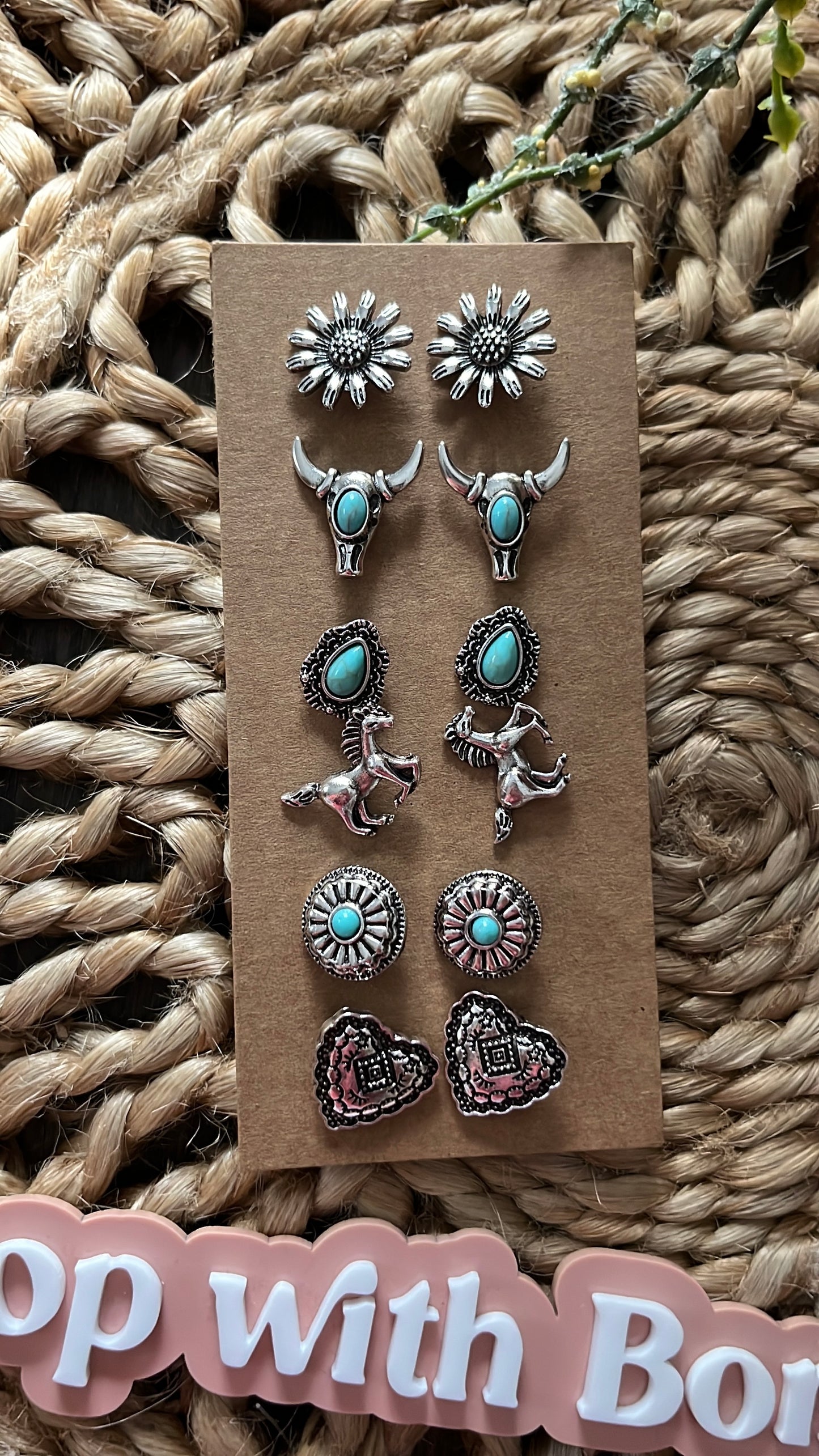 Western Earring sunflower set