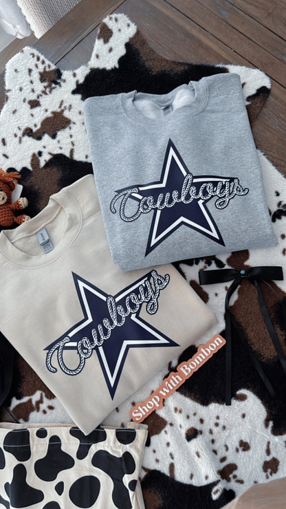 Cowboys team rope Crewneck