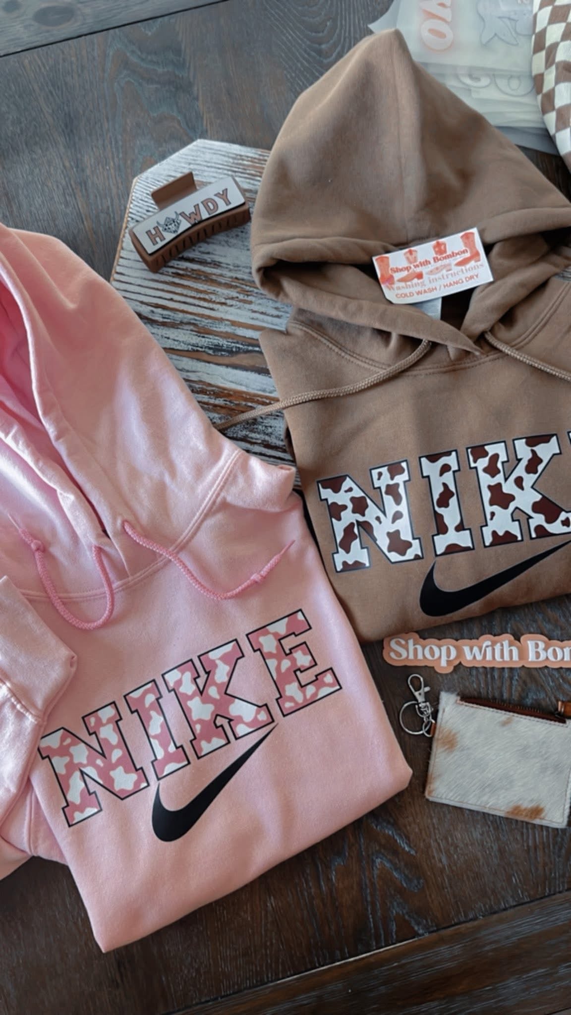 Moo check duo hoodie