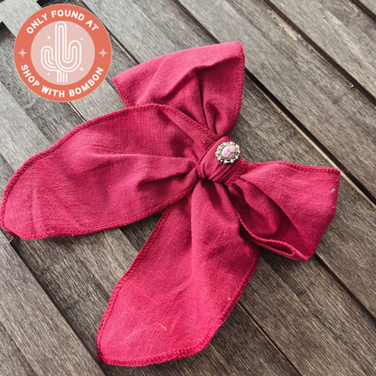 Ruby Western Gem cotton linen Bows