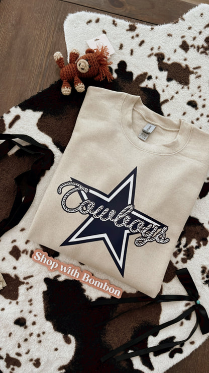 Cowboys team rope Crewneck