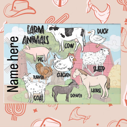 Farm animal Puzzle set