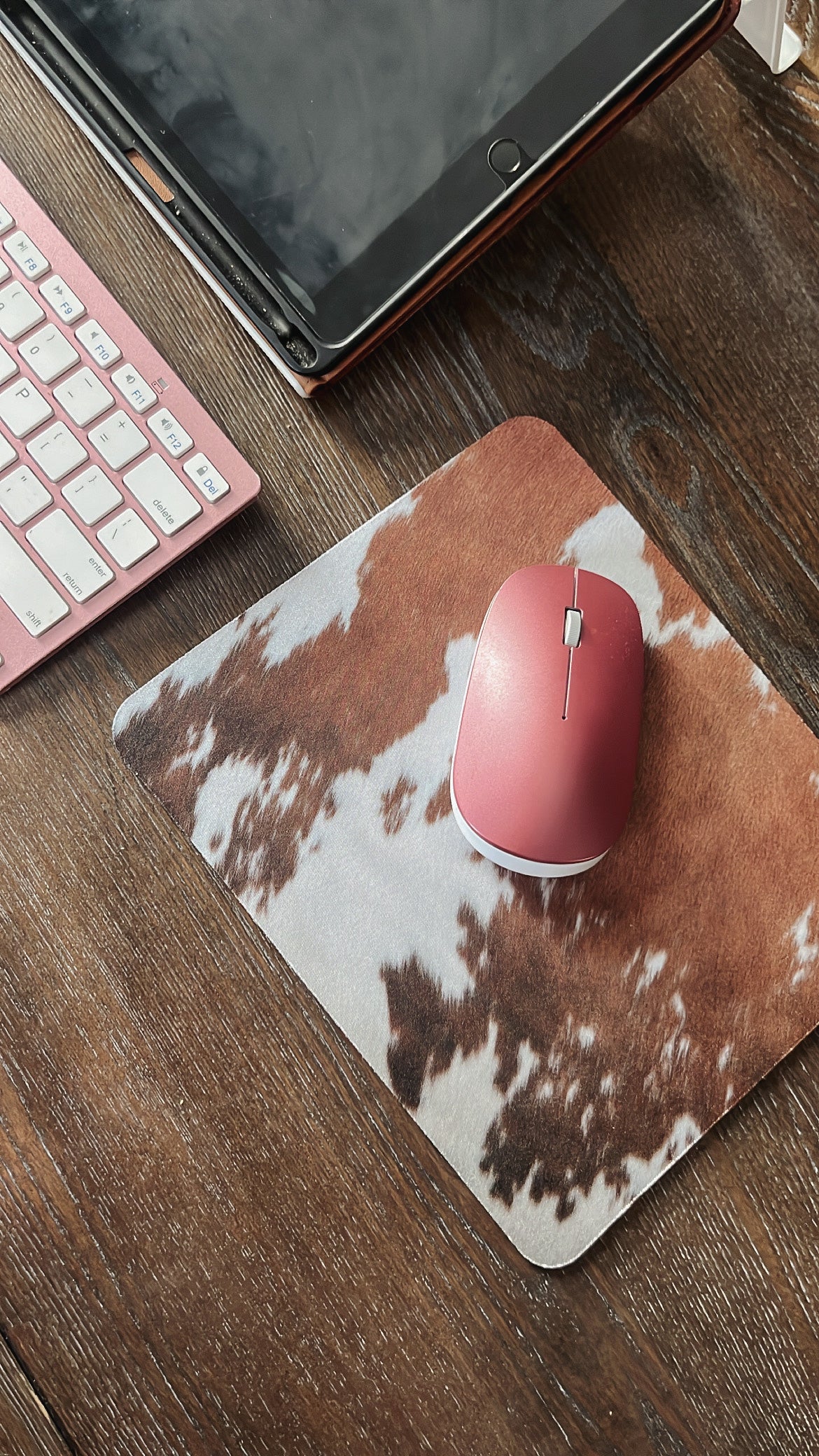 Inspired Cow hide Mouse pad