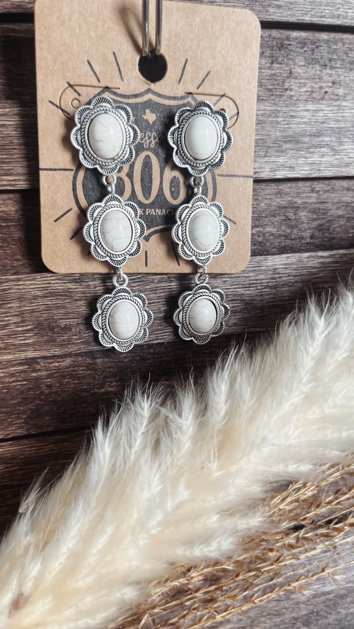 Concho Buffalo dangle earrings