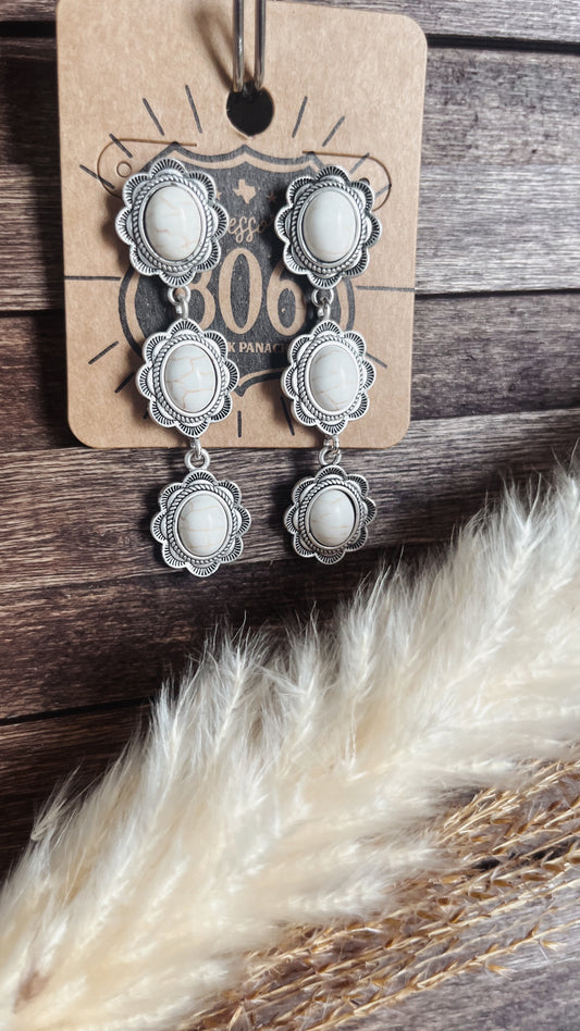 Concho Buffalo dangle earrings