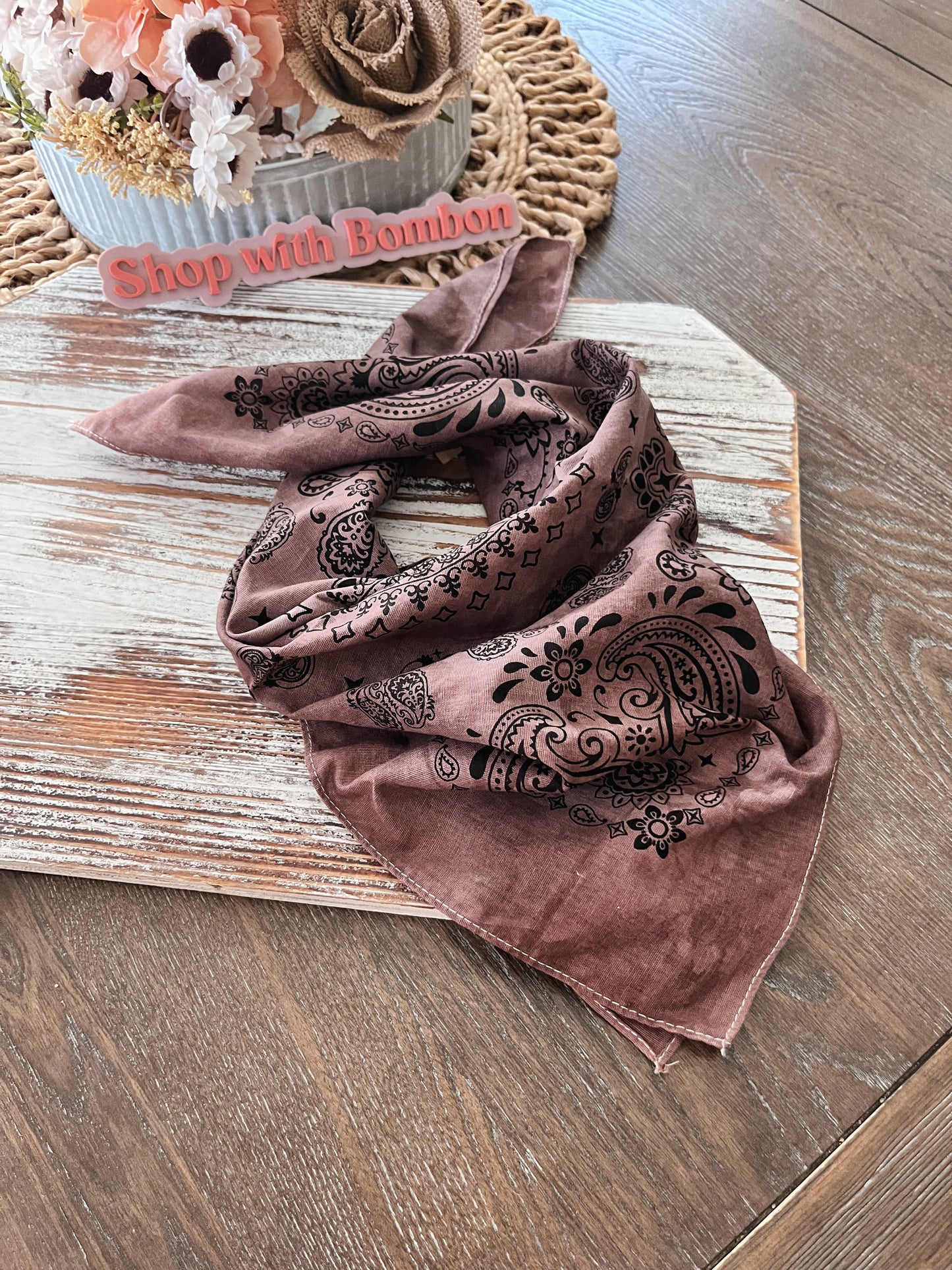 Brown desert tye dye bandana