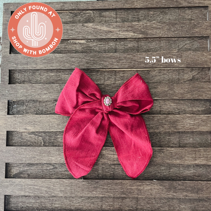 Ruby Western Gem cotton linen Bows