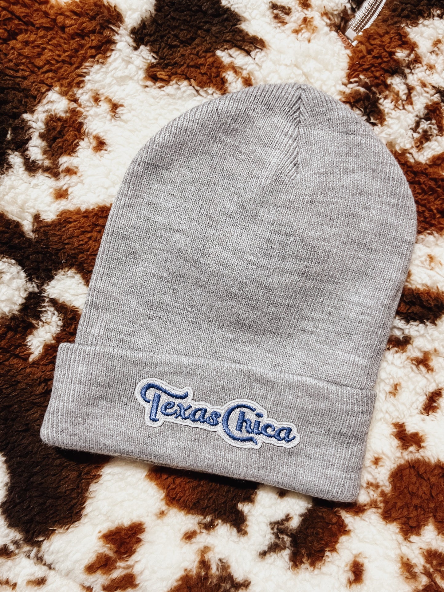 Texas Chica Gray Beanie