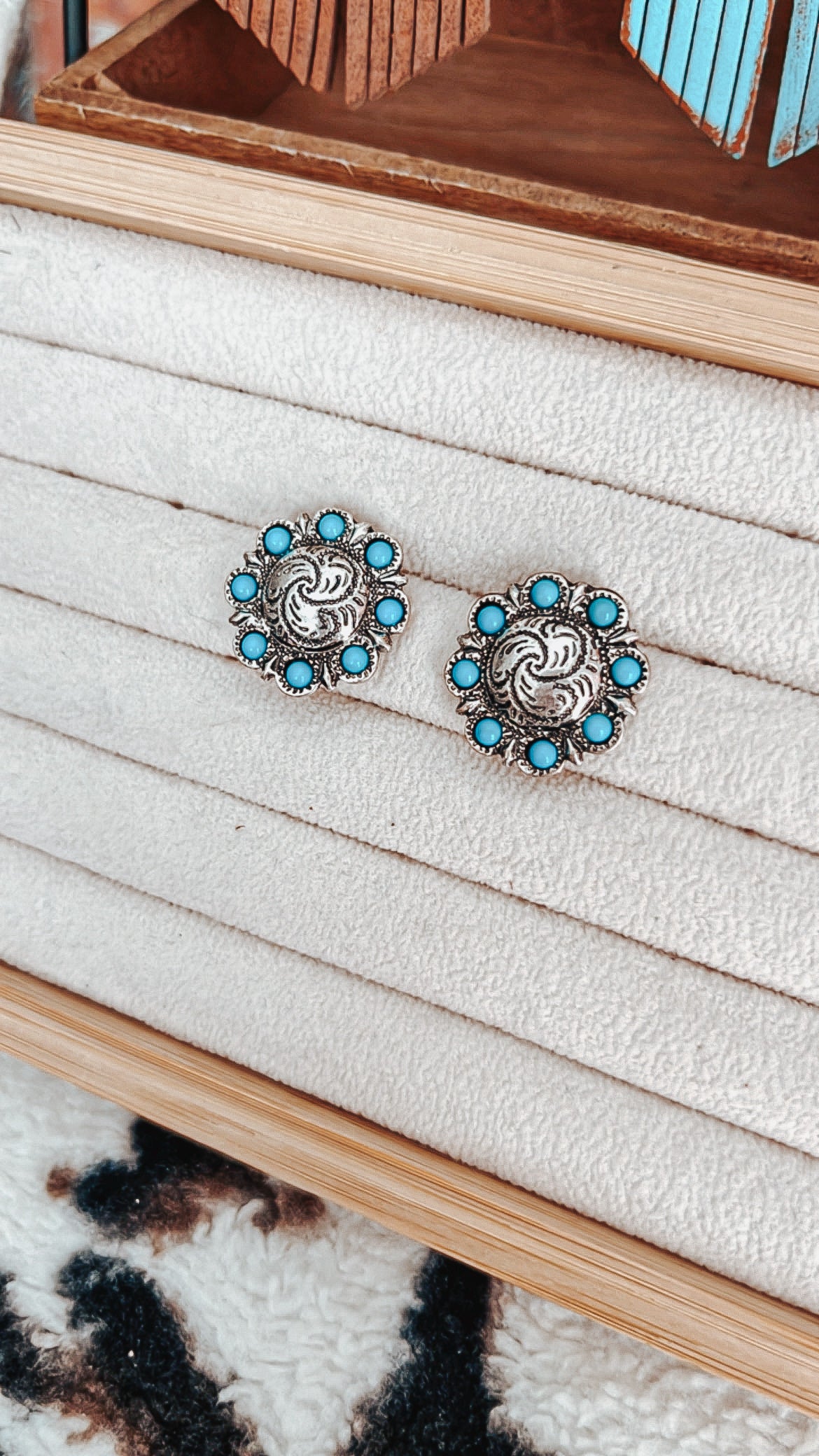 Flower Concho Earring studs