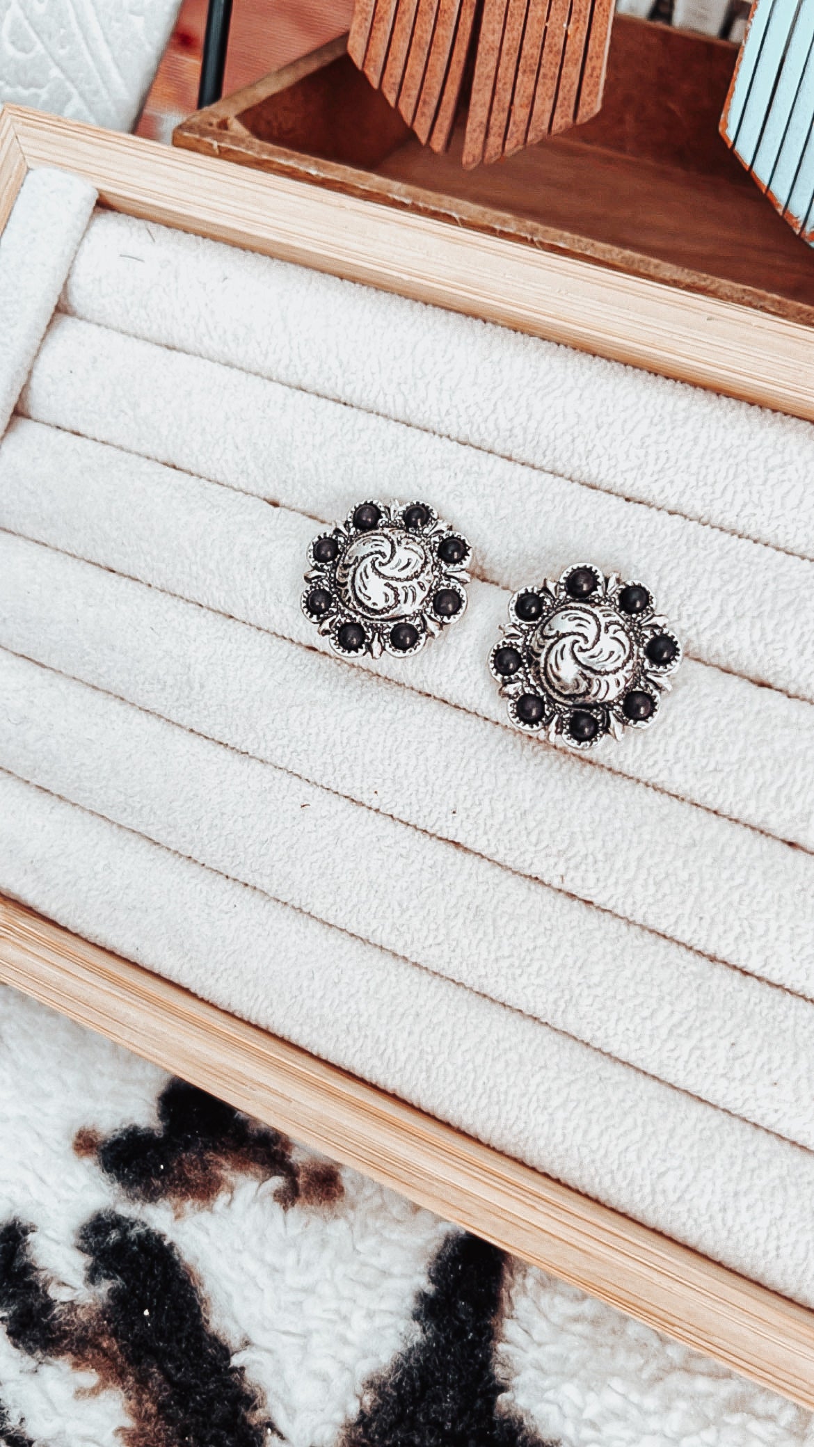 Flower Concho Earring studs