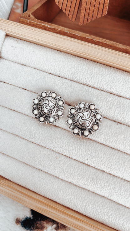 Flower Concho Earring studs