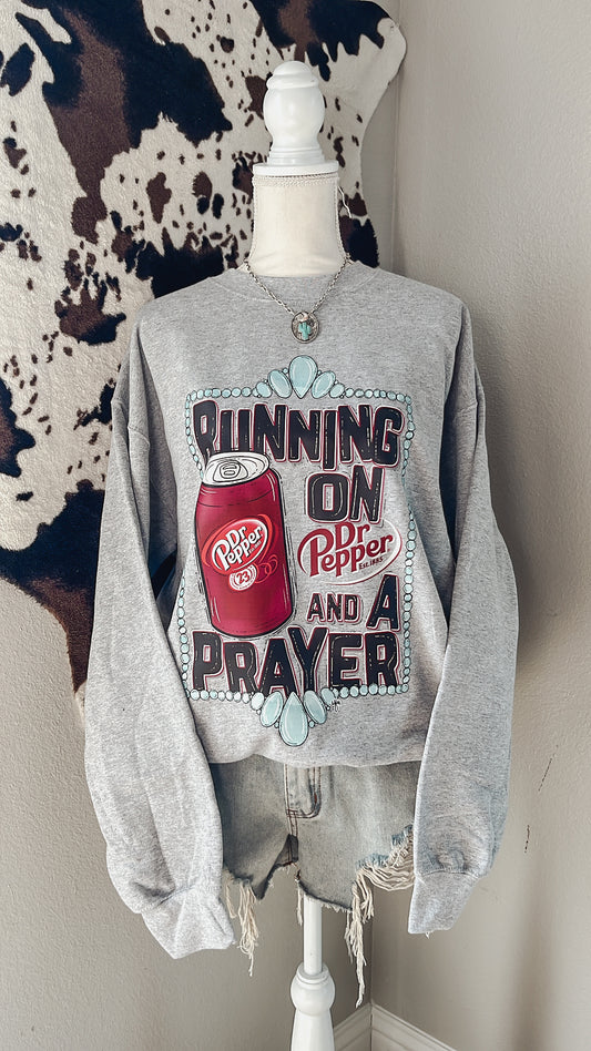 Running on a prayer crewneck