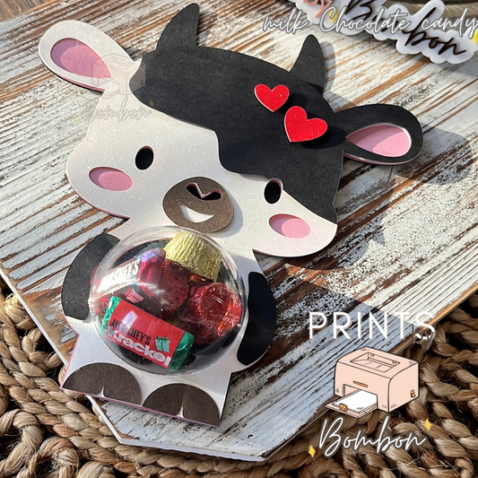 Valentines Cow candy holders