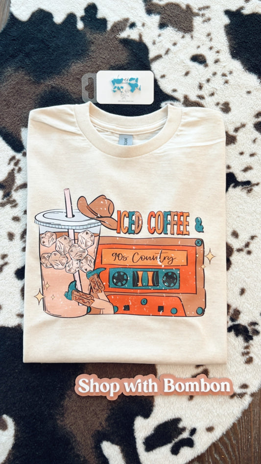 Ice coffee and 90s country music Tee