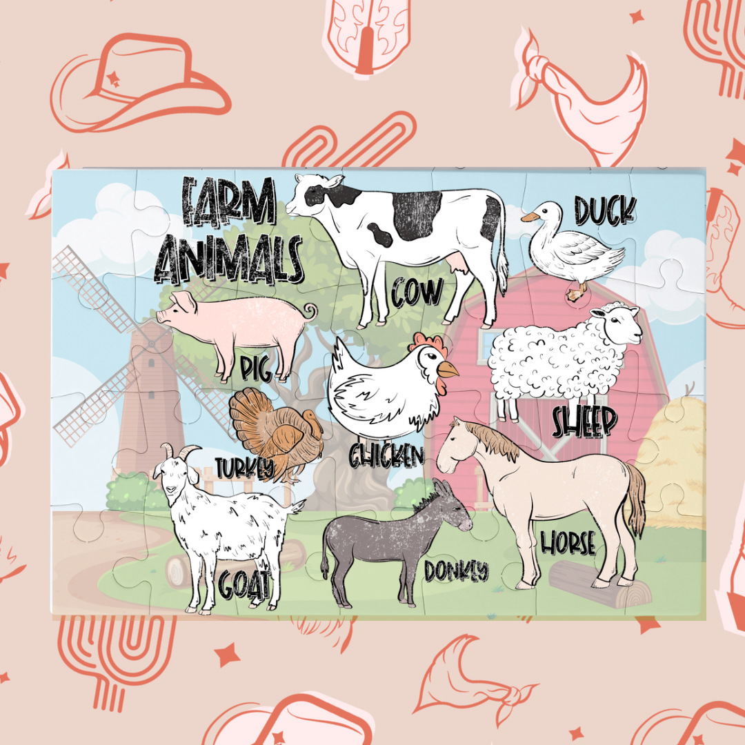 Farm animal Puzzle set