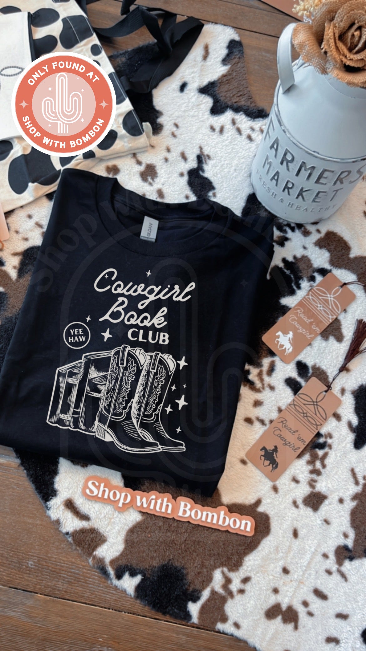 Cowgirl Book Club black Tshirt