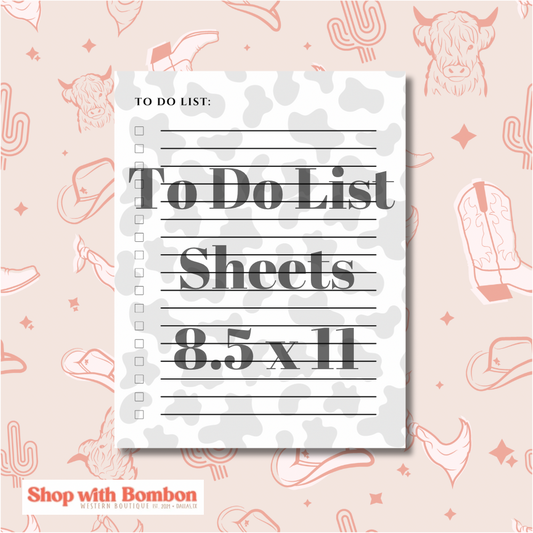 To do list sheets