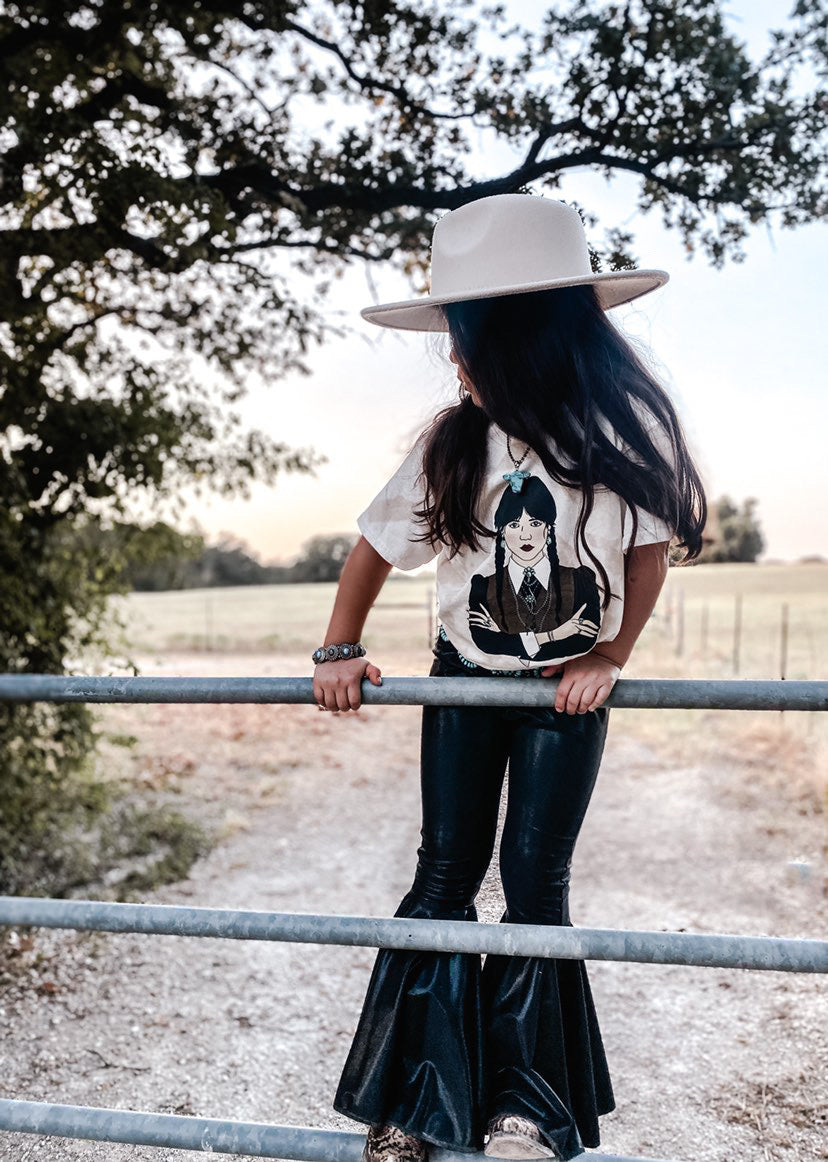 Turquoise Wednesday kid bleach T-shirt