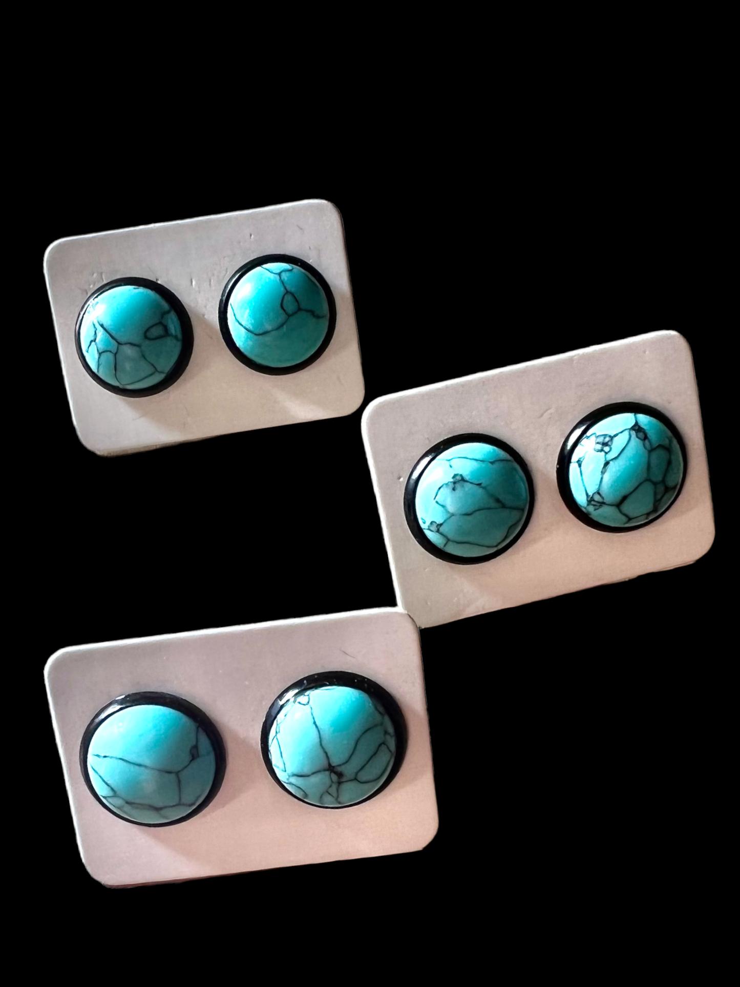 Turquoise Stone Stud Earrings