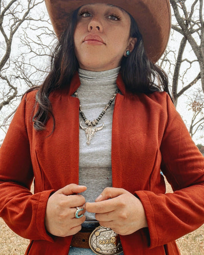 Rust cowgirl coat