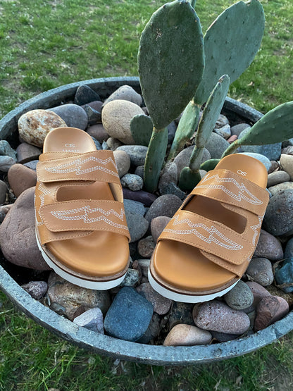 Western Embroidered Slides