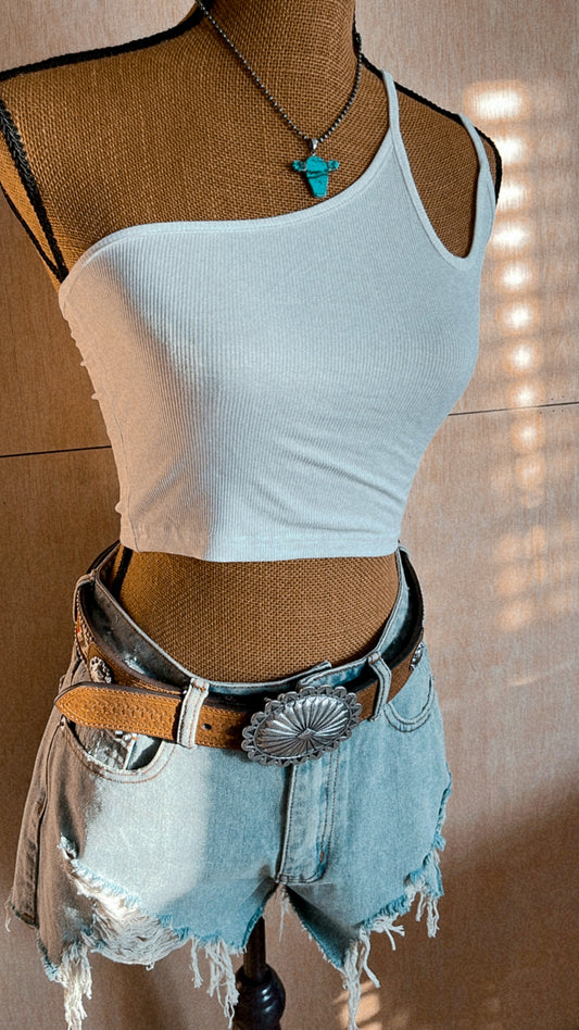 Biker Crop Top